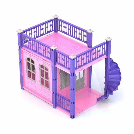 Домик для кукол - Замок принцессы, розовый, 1 этаж 